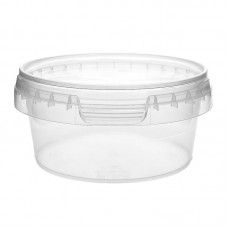 210 ML CLEAR TAMPER EVIDENT TUB and LID 210 ML CLEAR TAMPER EVIDENT TUB and LID